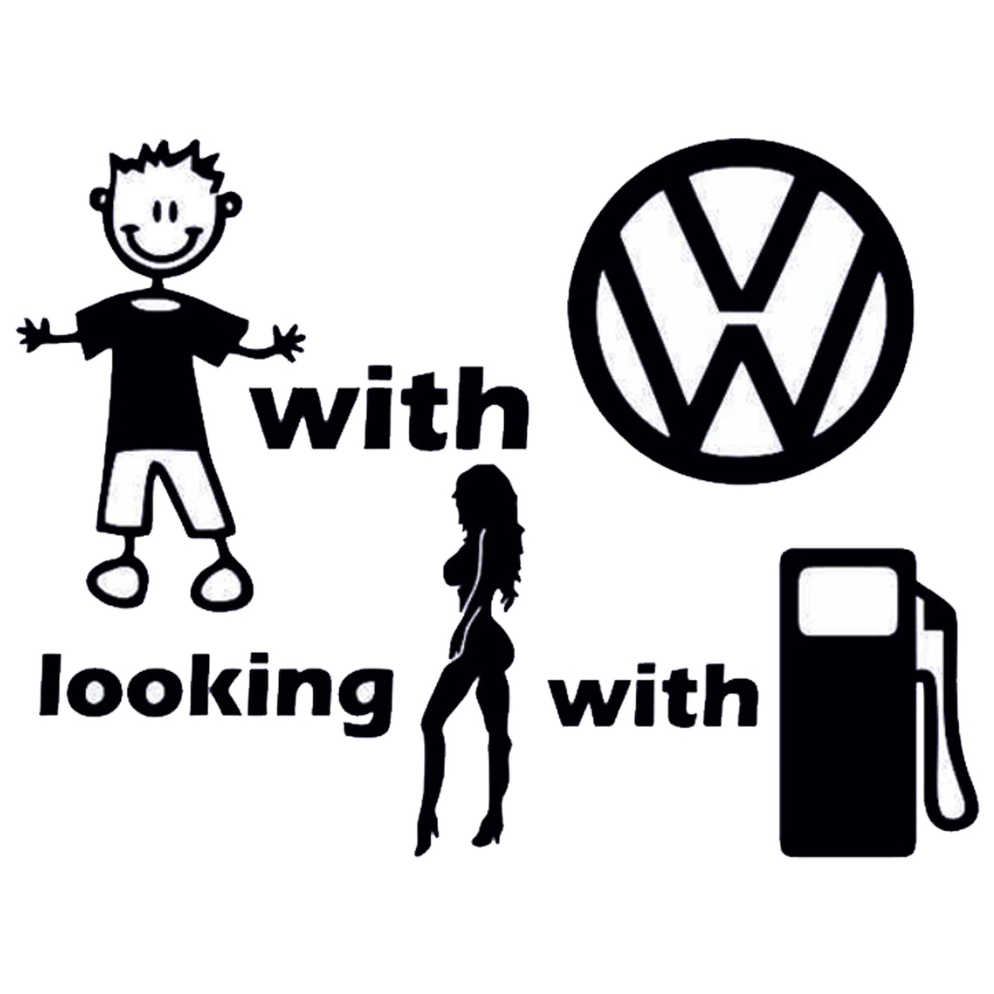 Sticker Baiat cu VW