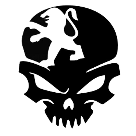 Sticker Peugeot skull v2