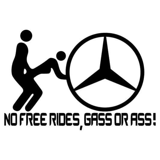 Sticker no free rides Mercedes