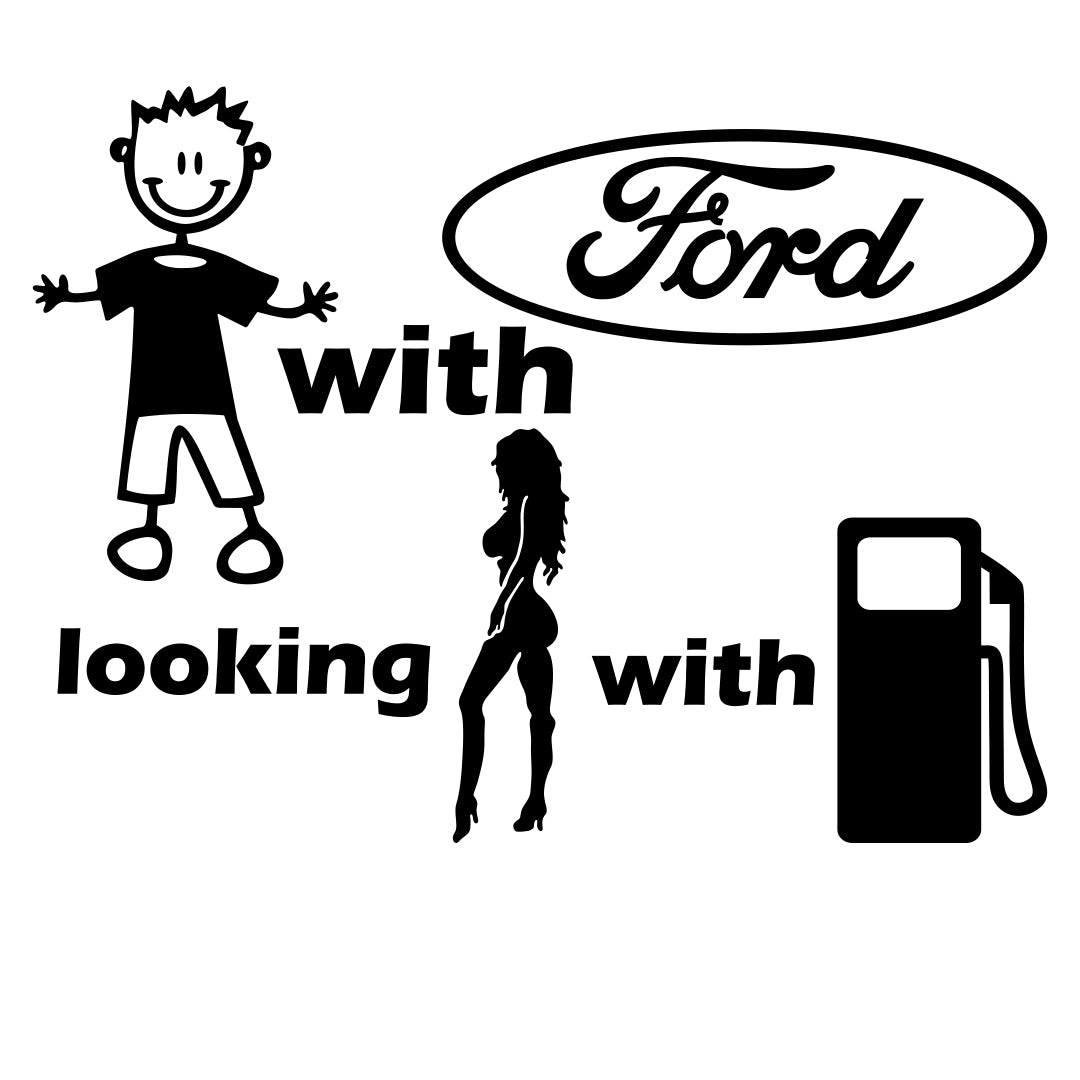 Sticker Baiat Cu Ford
