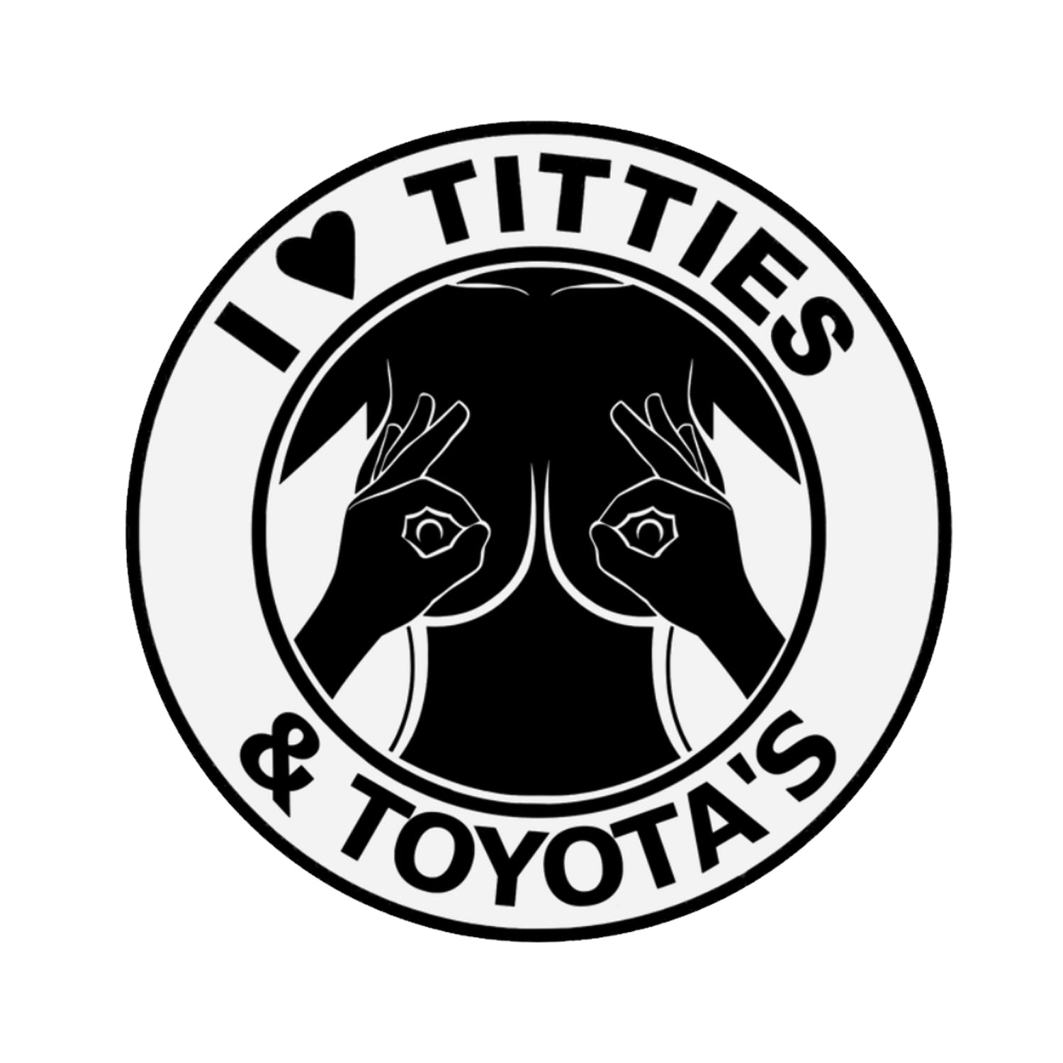 Sticker I Love Tities And Toyota