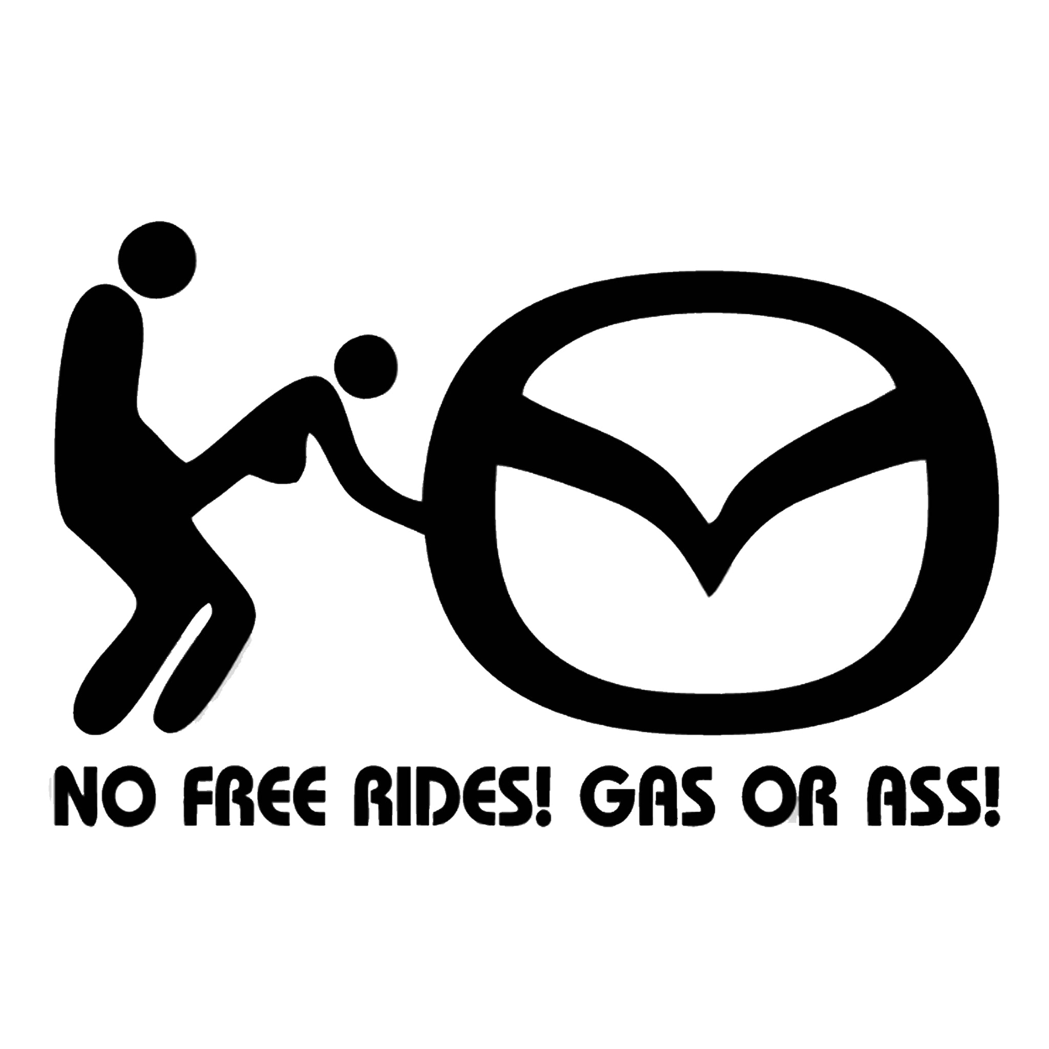 Sticker No Free Rides Mazda