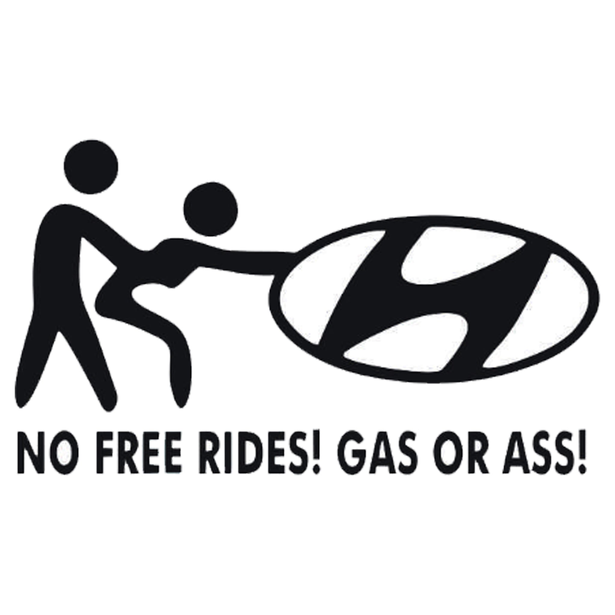 Sticker No Free Rides Hyundai