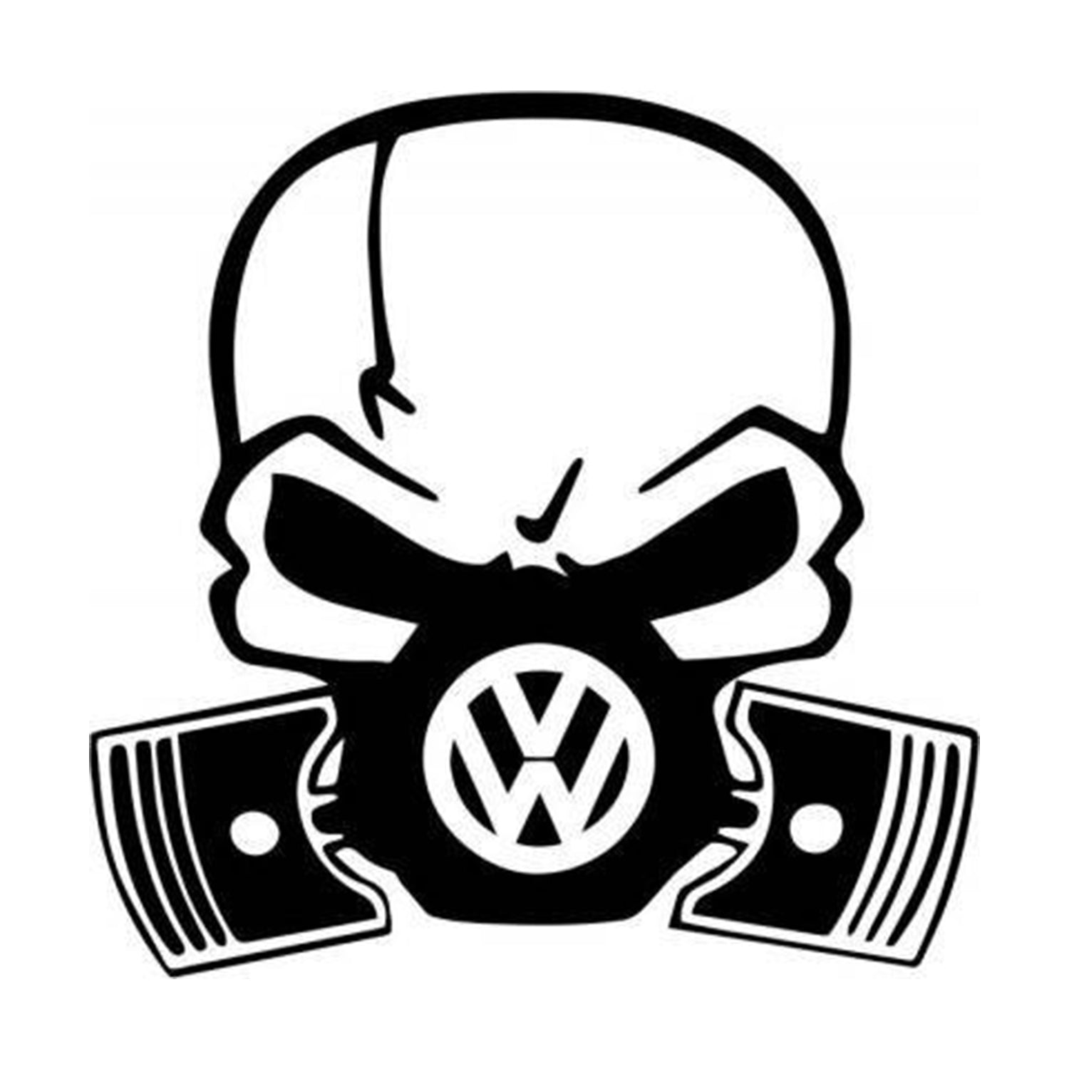 Sticker VW Skull