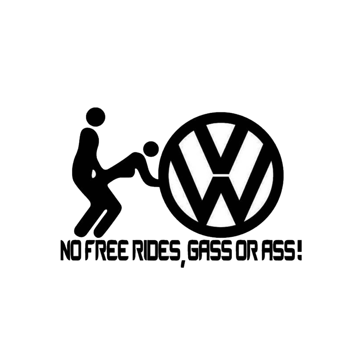 Sticker No Free Rides VW
