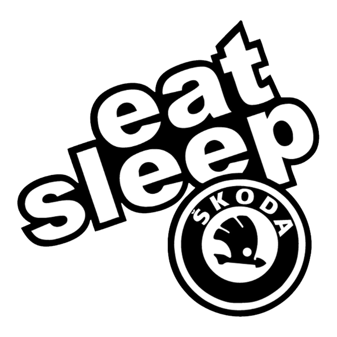 Sticker Eat Sleep Skoda