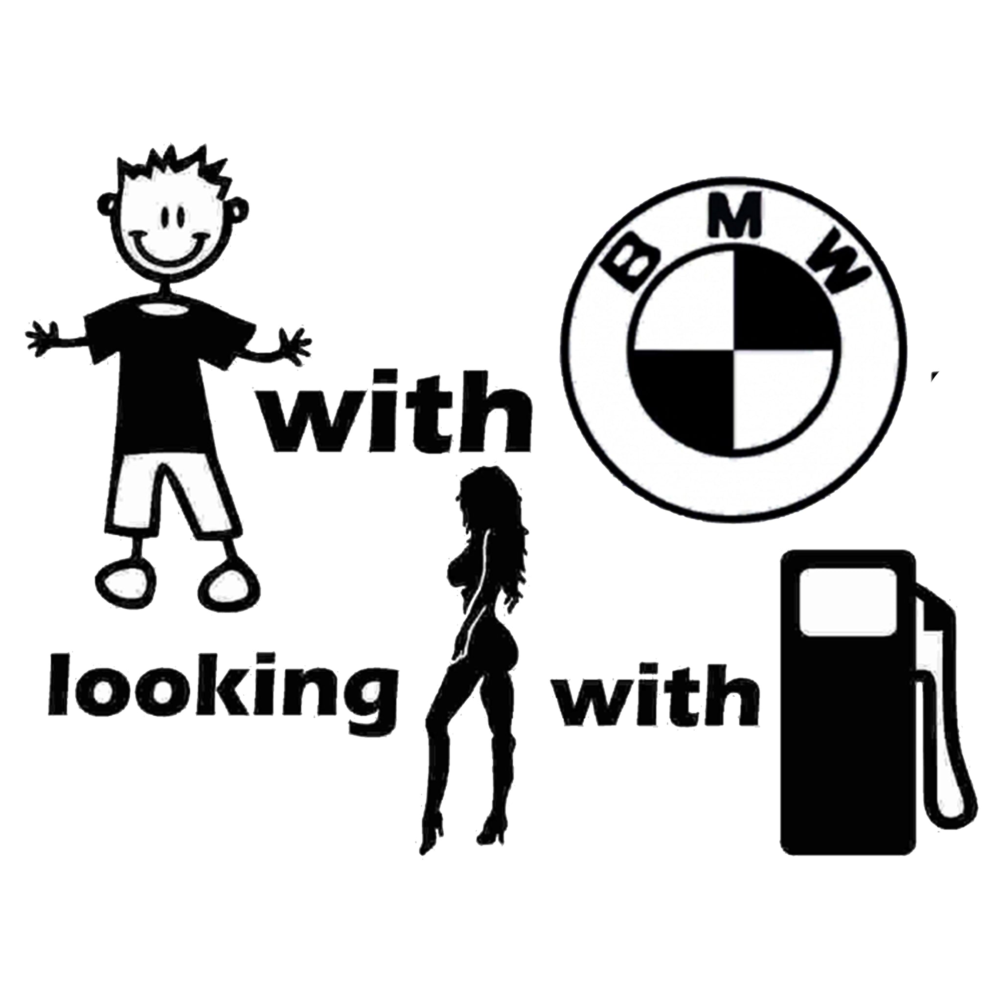 Sticker Baiat Cu BMW