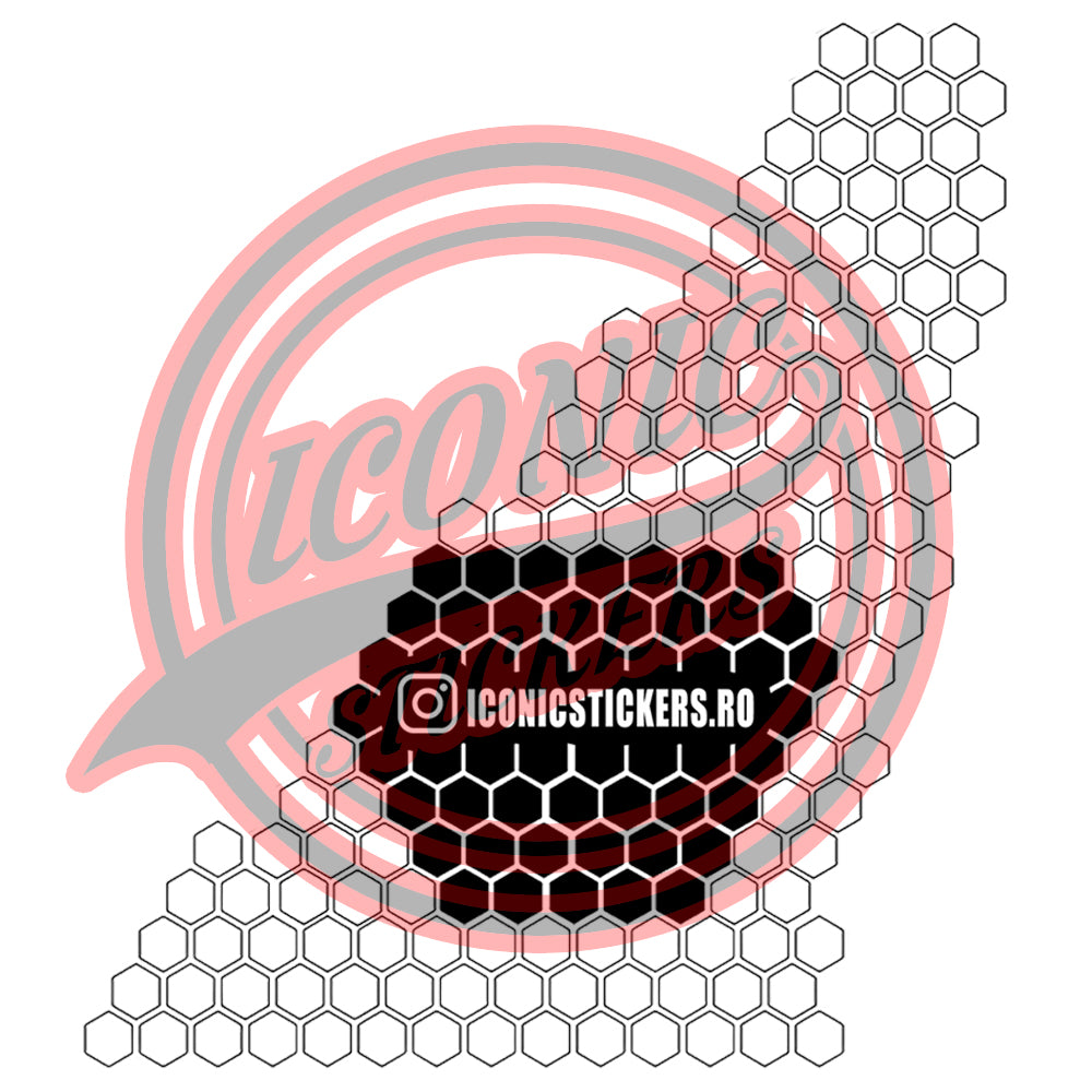 Sticker Social Media Hexagon (Set 1 Buc.)